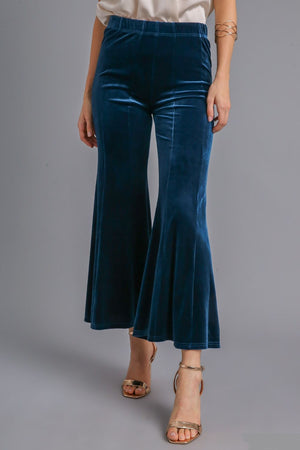 Open image in slideshow, Umgee High Rise Elastic Waist Flare Pants
