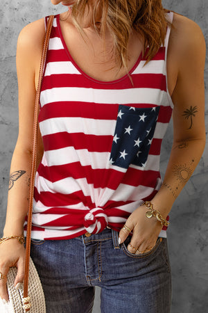 Open image in slideshow, Star and Stripe Scoop Neck Tank
