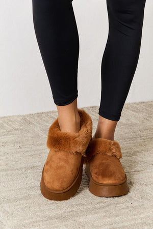Open image in slideshow, Legend Footwear Furry Chunky Platform Ankle Boots
