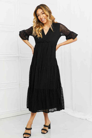 Open image in slideshow, P &amp; Rose Lovely Lace Full Size Tiered Dress
