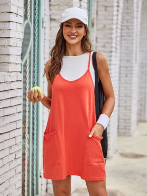 Open image in slideshow, Scoop Neck Cami Dress and Shorts Set
