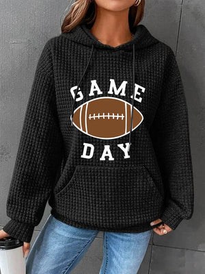 Open image in slideshow, Full Size GAME DAY Graphic Drawstring Hoodie
