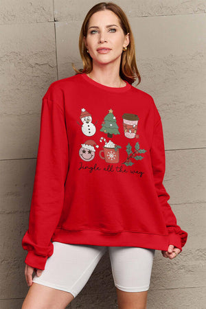 Open image in slideshow, Simply Love Full Size JINGLE ALL THE WAY Long Sleeve Sweatshirt
