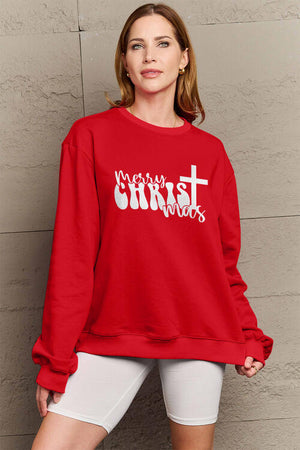 Open image in slideshow, Simply Love Full Size MERRY CHRISTMAS Long Sleeve Sweatshirt
