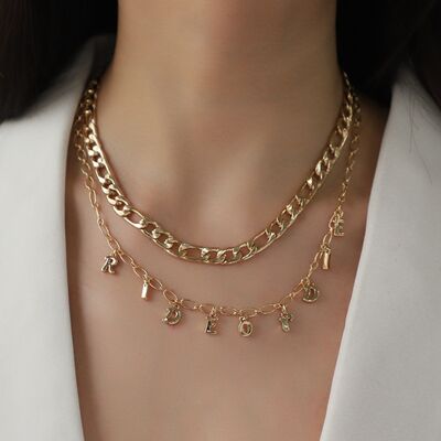 Double-Layered Alloy Necklace