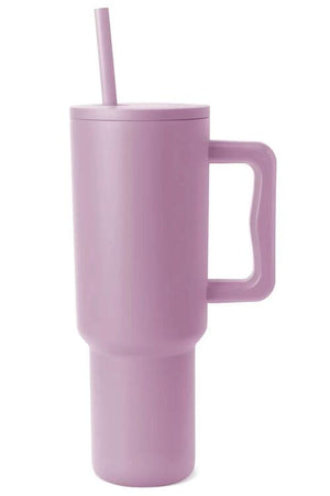Open image in slideshow, Monochromatic Stainless Steel Tumbler with Matching Straw

